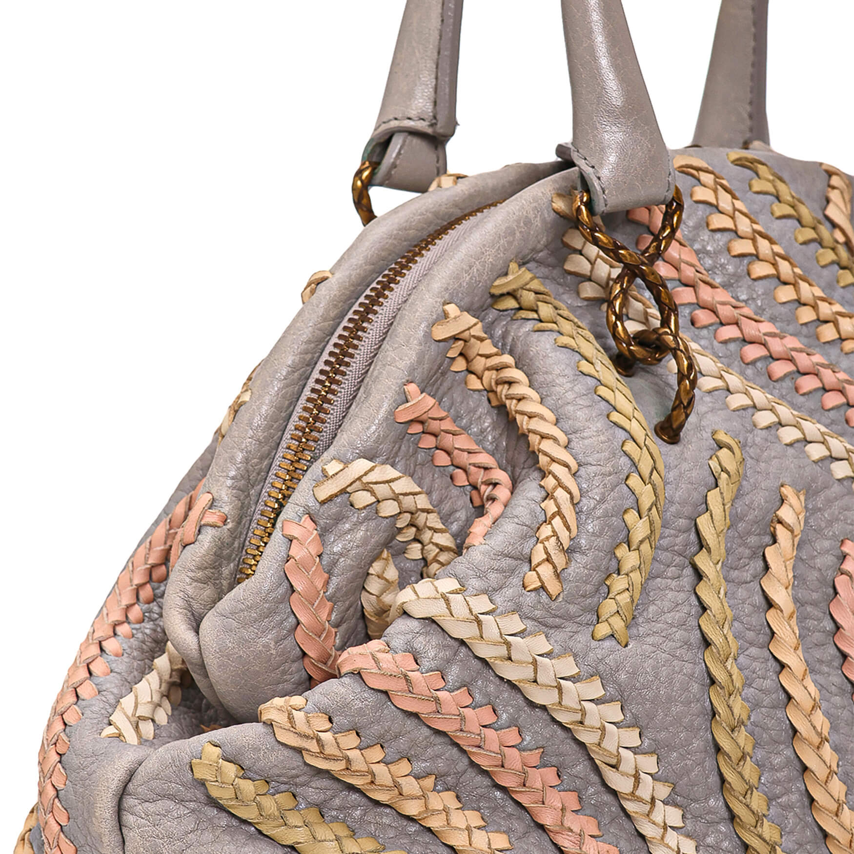 Bottega Veneta - Grey Grained Leather Limited Edition Satchel Bag